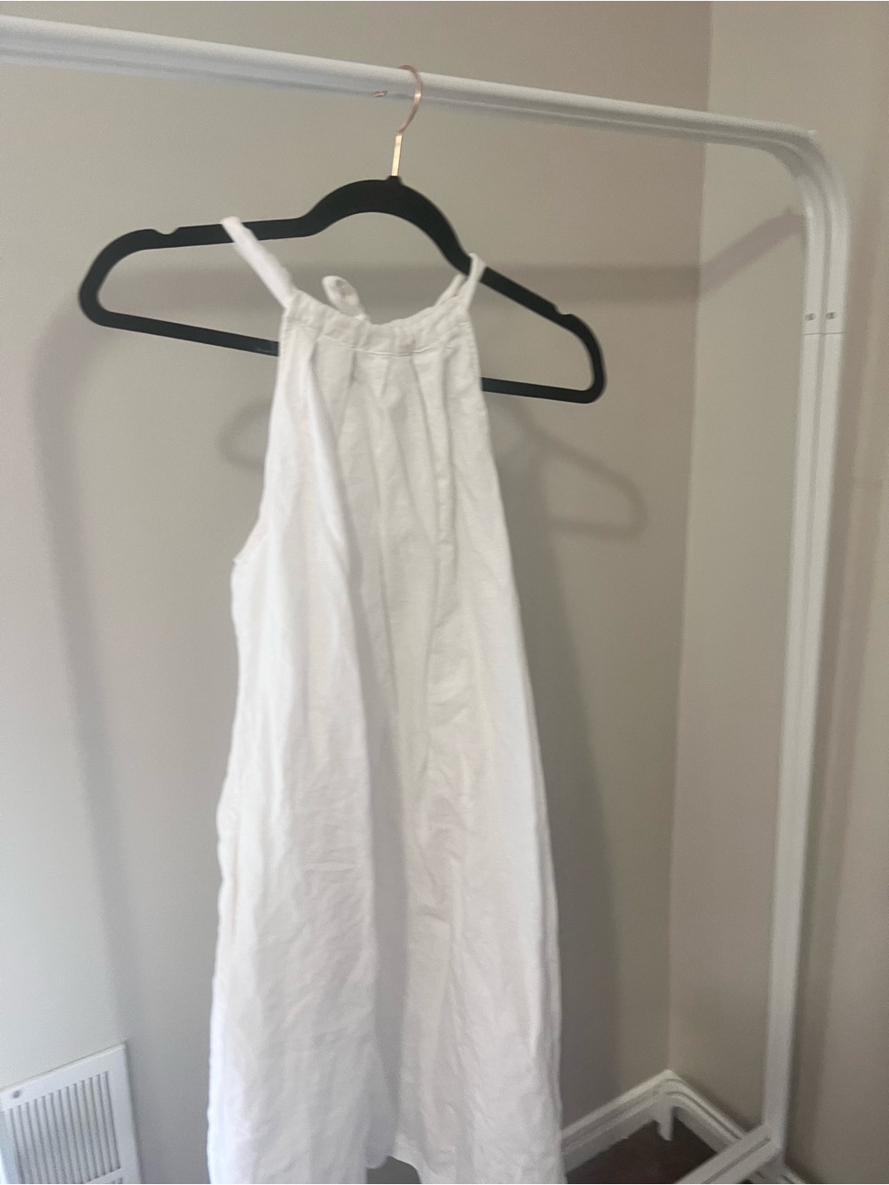 GAP White Tie-Strap Linen Sundress